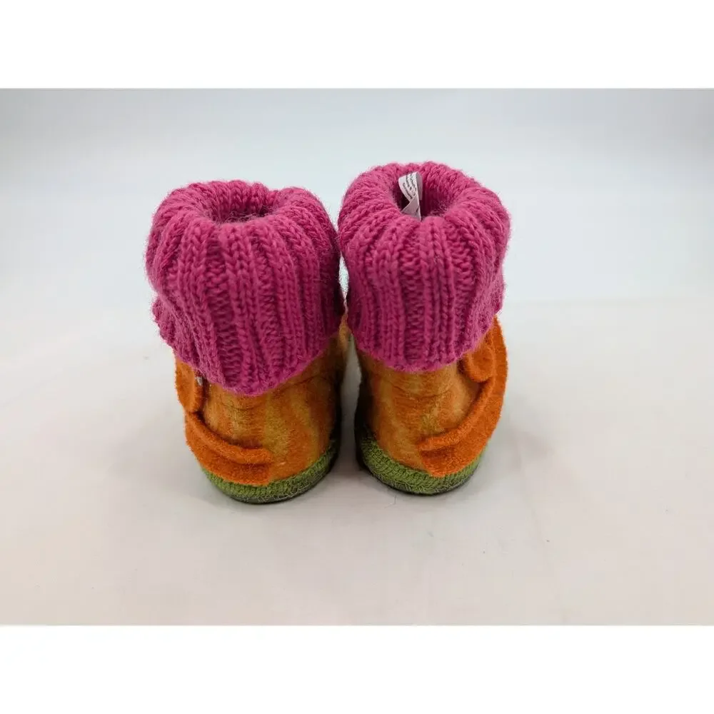Garnet Hill 100% New Wool Cat Slipper Kid Size 1 Unique Warm Comfy Lounge Casual
